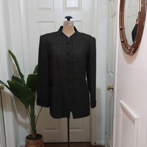 Kasper Black Plaid Blazer